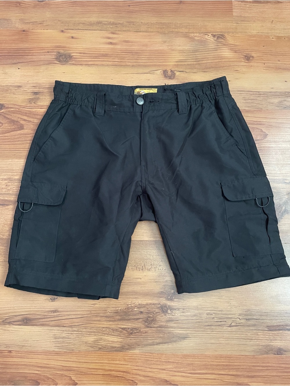Men's Black Cargo Shorts with Utility Pockets